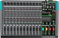 Depusheng MX12 12 Channel Sound Mixer Audio Mixing Console 48V 256DSP Professional USB PC Play Record Podcast Live Broadcast (US MX12)