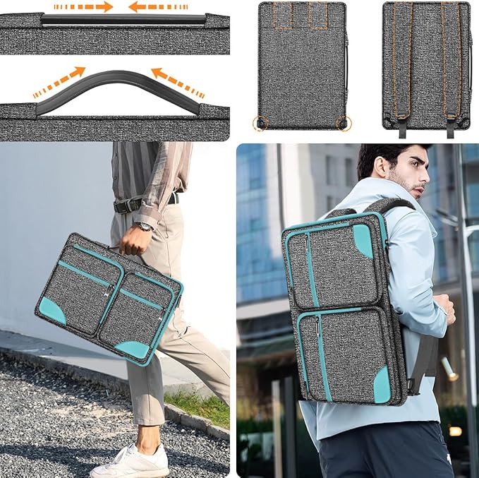 ZINZ Laptop Case 15 15.6 16 inches Sleeve Slim Briefcase Spill-Resistant Handbag for Most Popular 15" 15.6" 16" Notebooks，G01BL02