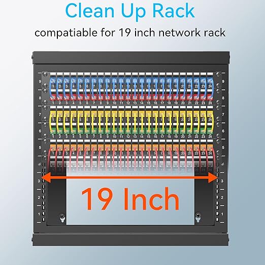48 Port Blank Keystone Patch Panel with Snap-in Design (4 Pack), Cat6 Network Patch Panel 2U 19 inch, Rack Mount Ethernet Patch Panel (for Slim Keystone Only)