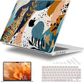 for MacBook Pro 16 inch Case 2021 2022 2023 2024 Release A3186 A3403 M4 A2991 M3 A2780 M2 A2485 M1 Pro/Max, Hard Shell Case with Screen Protector & Keyboard Cover, Leopards