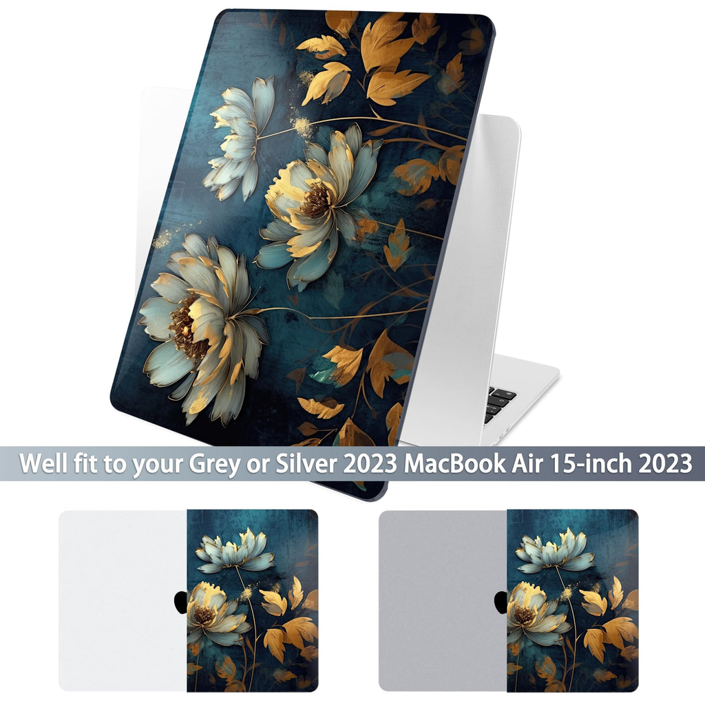 Batianda Case for MacBook Air 15" with M5 M4 M3 M2 Chip, Blooming Flowers