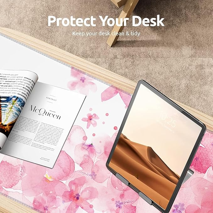 Majestic Deer Gaming Mouse Pad, Large Office Desk Mat, Anti-Slip Rubber Base Mousepad for Computer Laptop Keyboard, Smooth Desk Pad for Home Office Gamer Work Accessories 31.5" x 11.8"