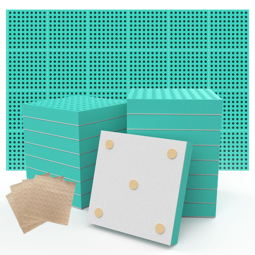Sound proof foam panels for walls, let your life be free from noise disturbances, and fully enjoy the quiet and pleasant moments.(FW-L 12" × 12" × 1", Pack of 24)