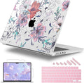 for MacBook Pro 16 inch Case 2021 2022 2023 2024 Release A3186 A3403 M4 A2991 M3 A2780 M2 A2485 M1 Pro/Max, Hard Shell Case with Screen Protector & Keyboard Cover, Floral C319