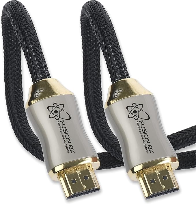 HDMI 2.1 Certified Cable Supports 10K 8K @60Hz and 4K @120Hz Compatible with All TVs, BluRay, Xbox Series X, PS5 (10 Feet)