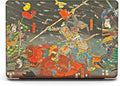 Berkin Arts Compatible with MacBook Air 13 inch Cover, 2022-2018 Release A2179/A2337 M1 with Touch ID with Keyboard Cover & Screen Protector Ukiyo-e (The Kusunoki's Final Attack by Kuniyoshi)