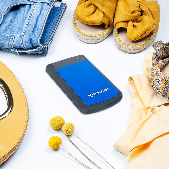 Transcend 1TB USB 3.1 Gen 1 StoreJet 25H3B SJ25H3B Rugged External Hard Drive TS1TSJ25H3B Blue