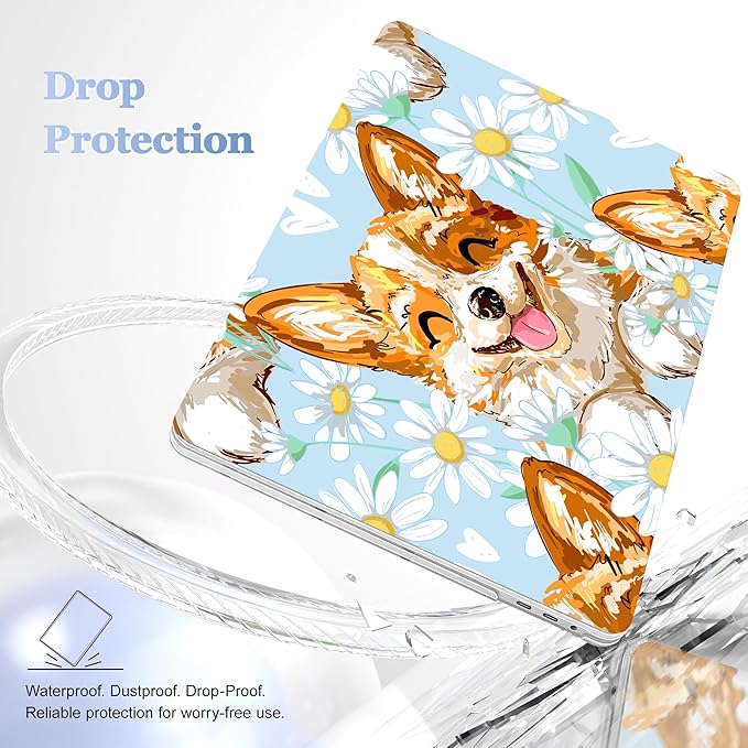 for MacBook Pro 16 inch Case 2019 2020 Release Model A2141, Plastic Hard Shell Cover with Keyboard Cover & Screen Protector for MacBook Pro 16 inch with Touch Bar & Touch ID, Cute Corgi Dog