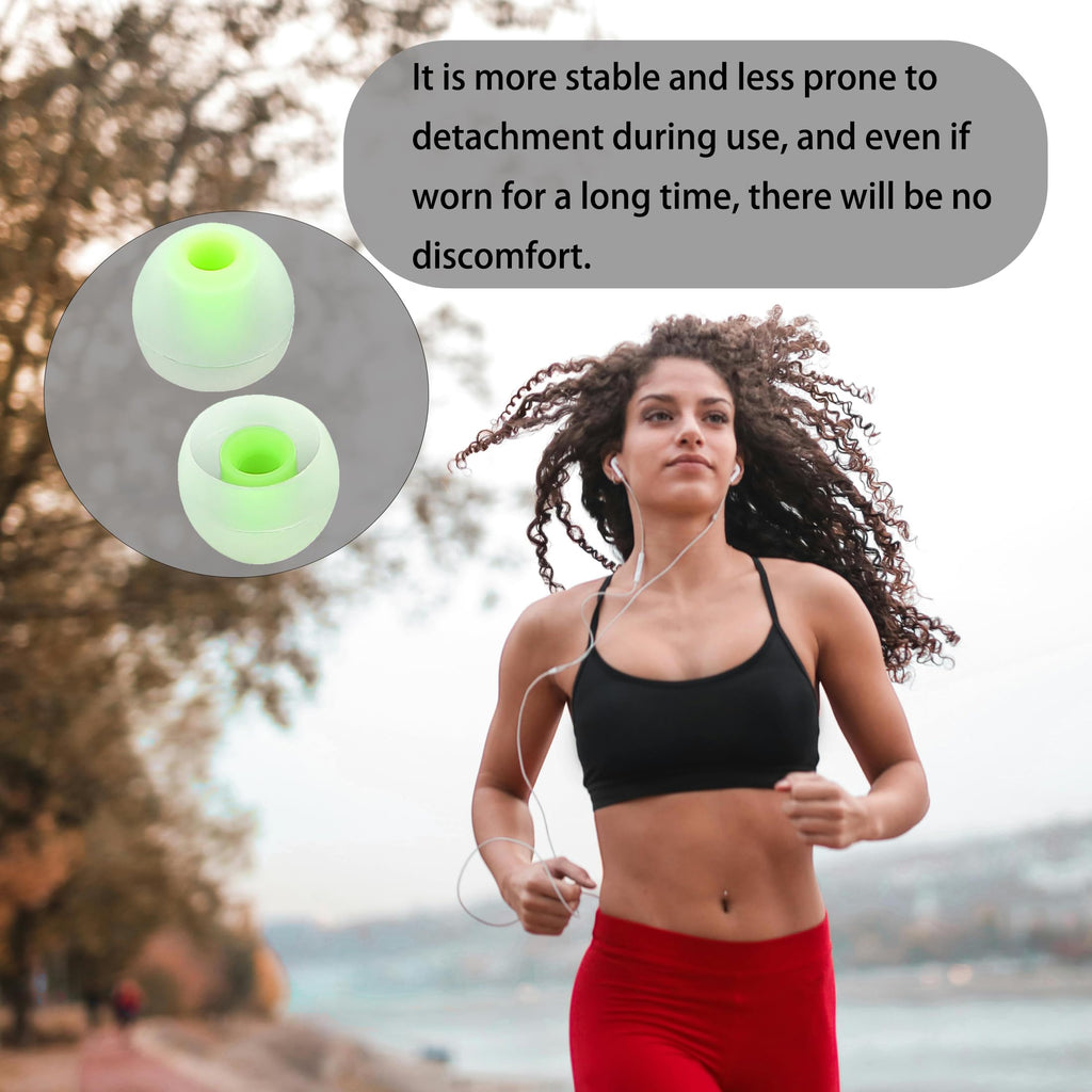MQIMY Silicone Earbud Tips - S M L, Fit Most In-Ear Earbuds (Inner Hole 3.8mm - 5.1mm), 9 Pairs