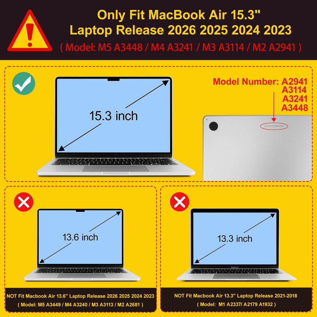 Mektron Case for 2026 MacBook Air 15 INCH M5 A3448 Compatible with M4 A3241 /M3 A3114 /M2 A2941 Printed Plastic Hard Shell Cover with 15.3" Liquid Retina Display Touch ID- Rose Marble