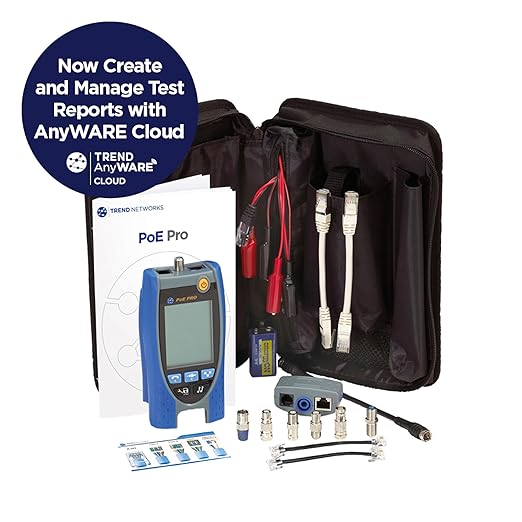 TREND Networks | R158006 | PoE Pro | Cloud Connected Data Cable and PoE Verifier | Includes Cable Testing Features of The VDV II PRO | Advanced Wiremap & Troubleshooting Tool
