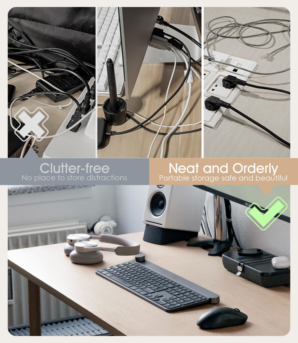 Nearockle 20Pcs Reusable Cable Ties, Adjustable Cord Organizer, 5 in-White