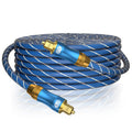 EMK Digital Optical Audio Cable 49Feet/15M Fiber Optical Toslink Cable SPDIF Audio Cable Male to Male Cord for Home Theater, Sound Bar, TV, PS4, Xbox, PlayStation & More