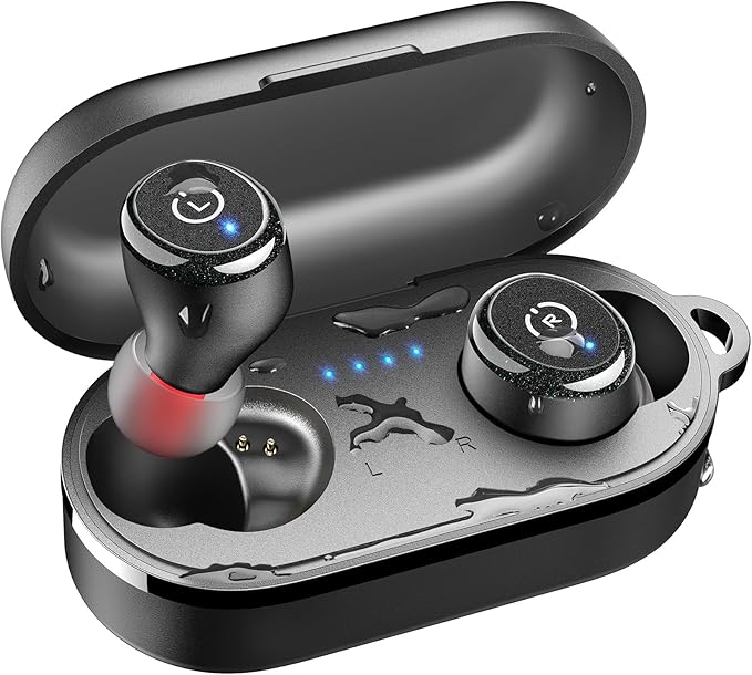 TOZO T10 Wireless Earbuds Bluetooth 5.3 Headphones, App Customize EQ, Ergonomic Design, 55H Playtime, Wireless Charging Case, IPX8 Waterproof Sound in-Ear Headset, 2025 New Version