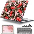 Lepeoac Case for 2026/2025/2024/2023 MacBook Air 15-inch Laptop Release M5 A3448 /M4 A3241 /M3 A3114 /M2 A2941, Stylish Protective Hard Shell Cover for MacBook Air 15.3 inch, Leopard Cherry