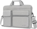 MOSISO Laptop Shoulder Bag, Computer Bag with 2 Raised&1 Flapover&1 Horizontal Pocket&Handle&Belt