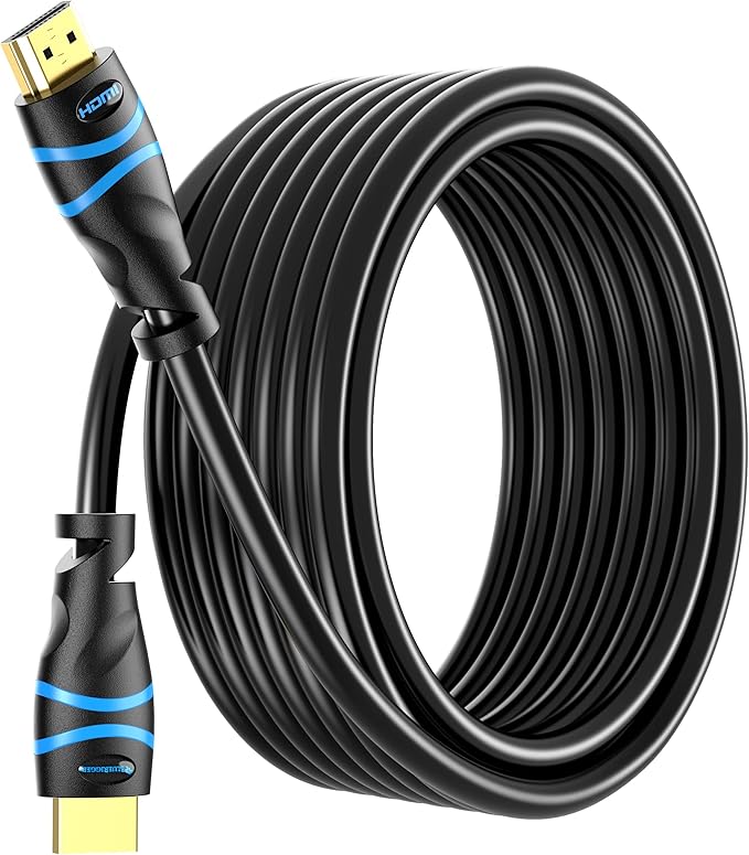 BlueRigger 4K HDMI Cable 40FT (4K 30Hz, HDR10, in-Wall CL3 Rated, High Speed, HDCP2.2, eARC) - Long HDMI Cable Compatible with Home Theatre, HDTV, Gaming Consoles, Streaming Devices