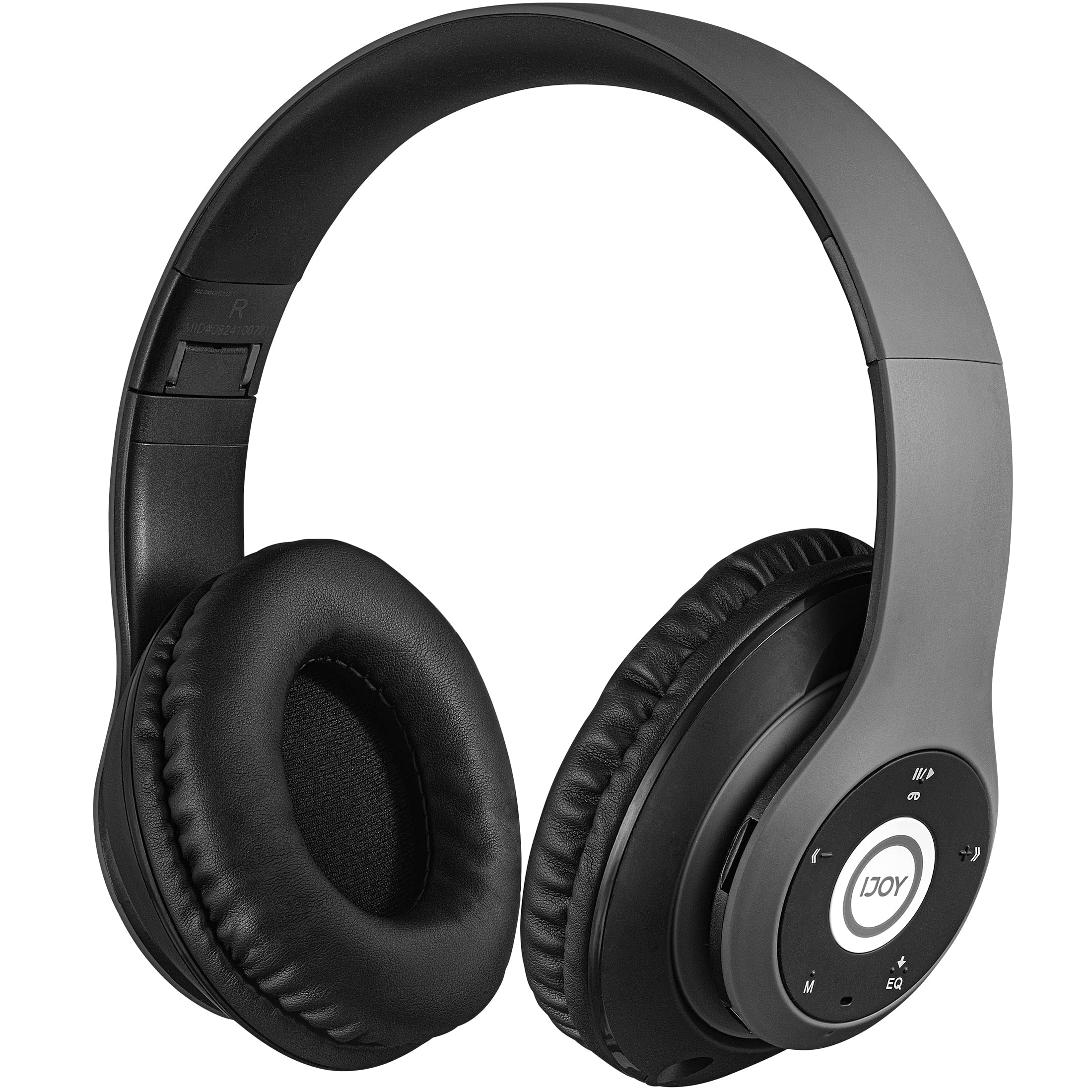iJoy Bluetooth Headphones Over Ear, Wireless and Wired Foldable Headset Built-in Microphone - (Stealth) Adults Kids Men Women - Audifonos Auriculares Inalambricos