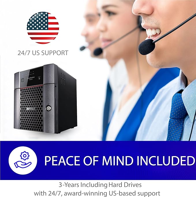 BUFFALO TeraStation 3420DN 4-Bay SMB 8TB (4x2TB) Desktop NAS w/Hard Drives Included Network Attached Storage