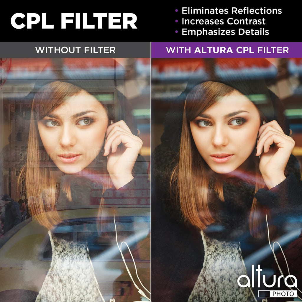 Altura Photo 52mm Camera Lens Filter Kit, UV, Polarizing & ND with Case