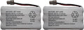 BT446 BT-446 BBTY0503001 BT-1004 BT-1005 GE-TL26402 BT-504 CPH-488B Rechargeable Cordless Telephone Battery DC 3.6V 800mAh Manufactured by Corun for Uniden