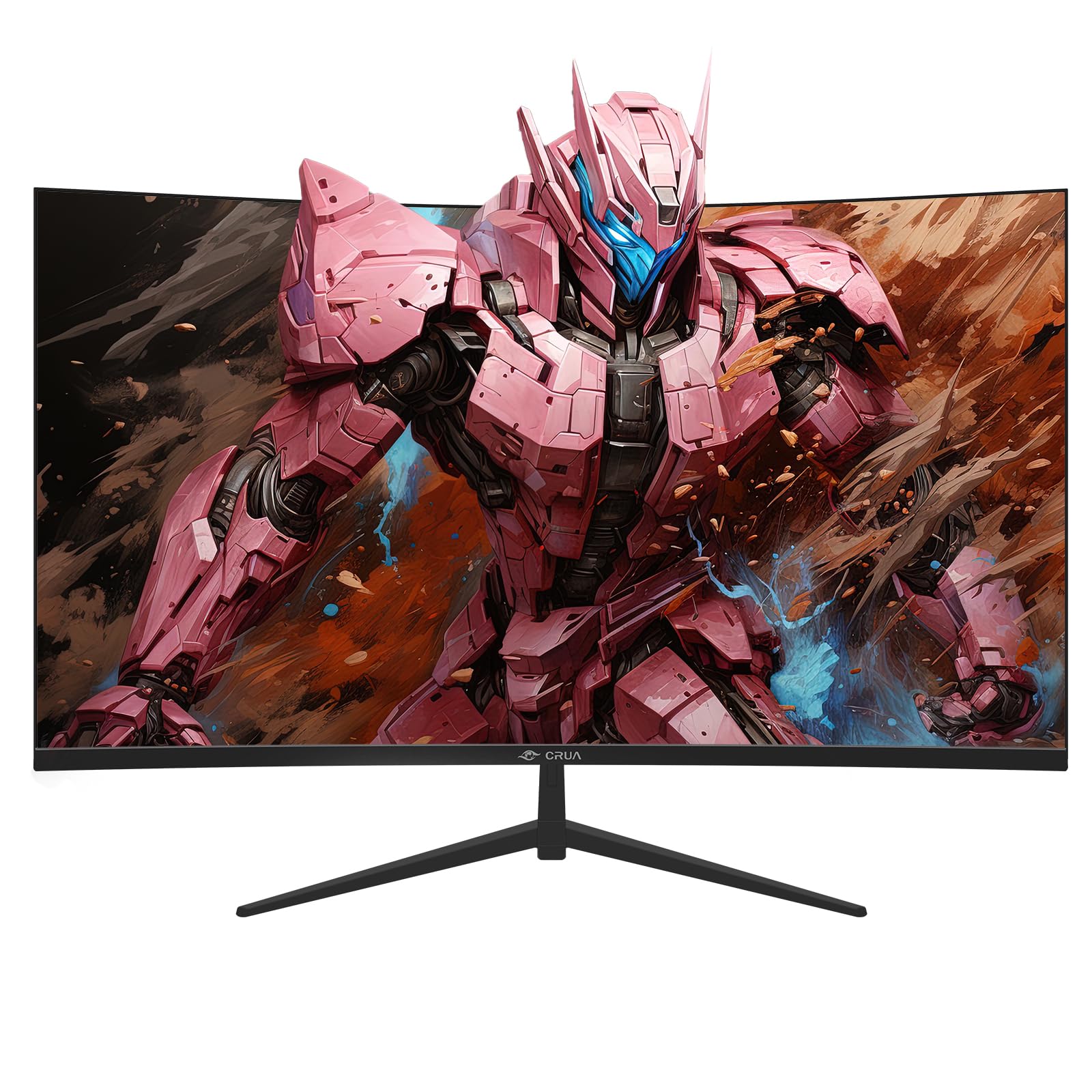 CRUA 32" FHD 200Hz Curved Gaming Monitor, 1800R, AMD FreeSync, Black
