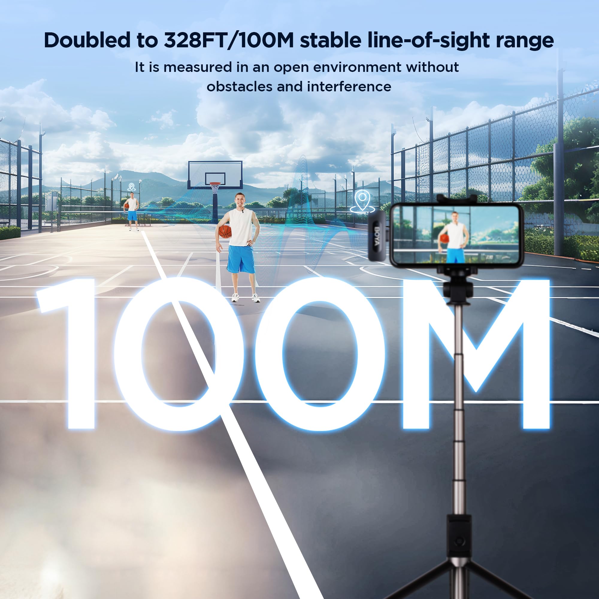 BOYA BY-V30 Wireless Lavalier Microphone,USB Type-C Mini Laple Mics for iPhone16,Android Smartphone,36H Battery,Noise Reduction,328FT Range Clip-on Condenser Mic for YouTube Interview TikTok