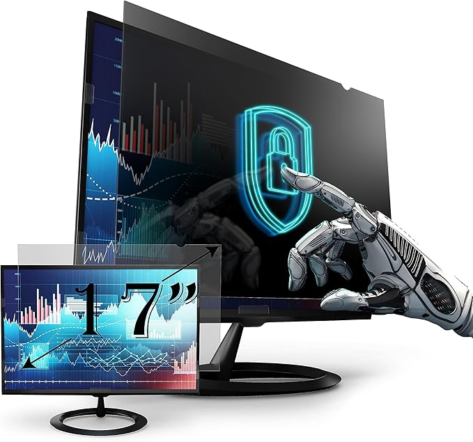 Privacy Screen Filter for 17 Inches Desktop Computer Monitor, (Does NOT fit 17.3 Screen) Screen Protector Size is 13.31 inch width x 10.61 inch height