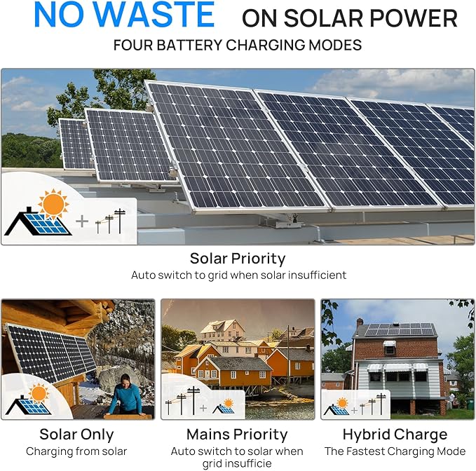 ECO-WORTHY Home Power Station Backup Power,10000W AC Output+30720Wh LiFePO4 Battery with Communication Bluetooth WiFi+6-Layer Movable Server Cabinet for Home Backup,Emergency,Solar System Components