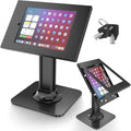 AboveTEK Anti-Theft iPad Kiosk Stand – POS iPad Security Stand & Locking Tablet Stand – Heavy Duty Base, 360° Swivel, 75° Tilt Bracket – Perfect for Retail Business (Black)