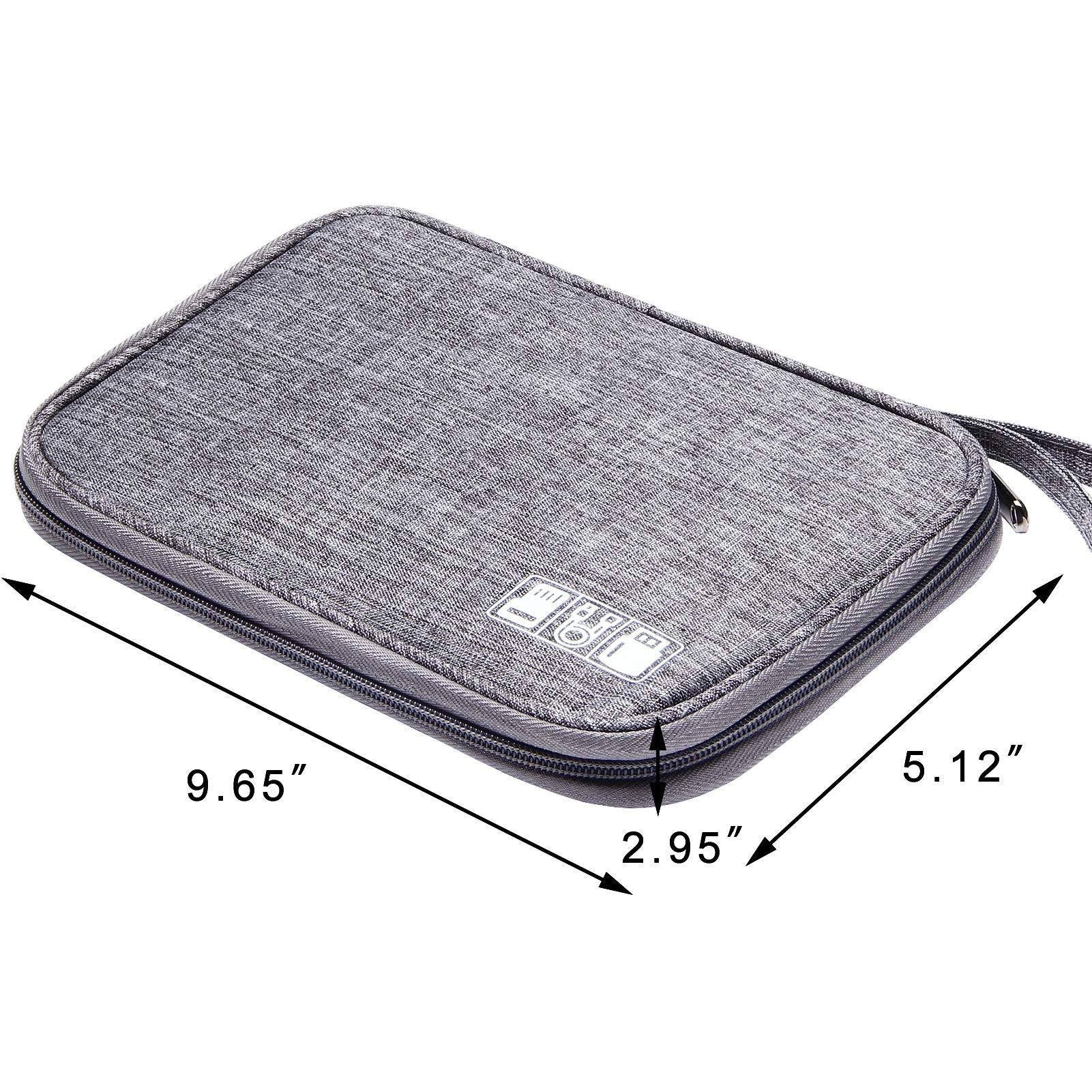 SELLYFELLY Travel Electronics Organizer Portable Cable Organizer Bag for Storage Electronic Accessories Case for Cord,Phone,Charger,Flash Drive (Gray)