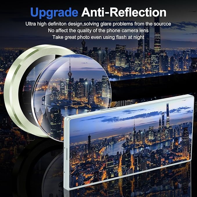 for Samsung Galaxy Z Fold 7 Camera Lens Protector, Individual Metal Ring Tempered Glass Lens Cover, [Strong Adsorption] Scratch Resistant Ultra-Thin HD Clear Lens Cover, 1 Set-Green