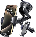[2025 True Military-Grade] Car Phone Holder VANMASS [Upgraded Strongest Suction & Clip] Cell Phone Mount for Dashboard Windshield Vent,Truck Cradle Stand for iPhone 16 Pro Max 15 14 13 Samsung Android