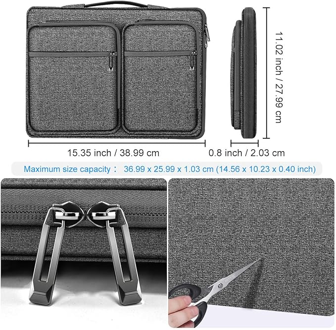 ZINZ Laptop Case 15 15.6 16 inches Sleeve Slim Briefcase Spill-Resistant Handbag for Most Popular 15" 15.6" 16" Notebooks，G01Y01
