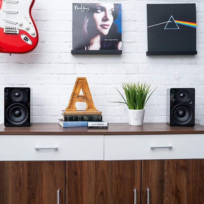 Peachtree Audio M24x Powered Bluetooth Bookshelf Speakers (Pair) – Real Bamboo | Hi-Fi Sound, 5.25” Woofer, RCA, Optical, USB Charging, Subwoofer Out | Ideal for TV, Turntables & PCs