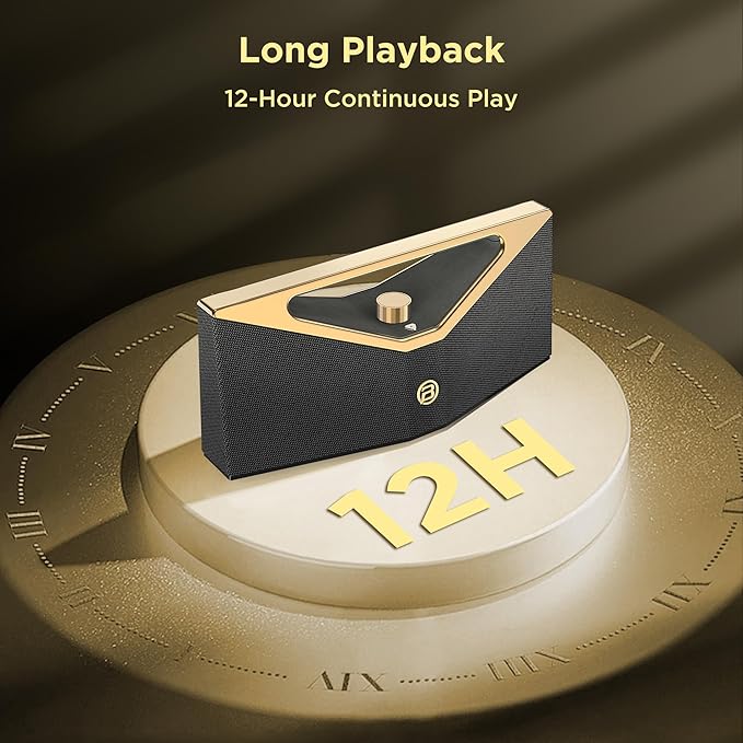 BUGANI Bluetooth Speaker Loud 160W,Waterproof Large Bluetooth Speaker Subwoofer Hi-Res Audio, 12H Playtime Party Outdoor Speakers for Camping, Beach, Golden