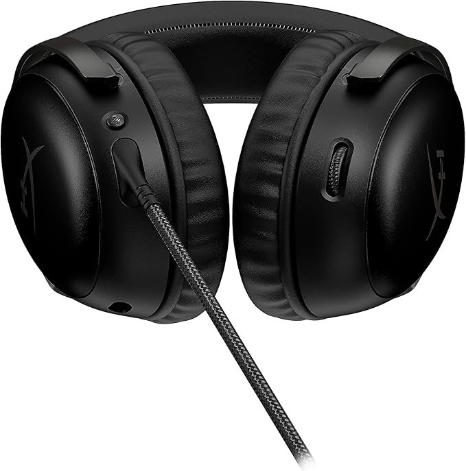 HyperX Cloud III – Wired Gaming Headset, PC, PS5, Xbox Series X|S, Angled 53mm Drivers, DTS Spatial Audio, Memory Foam, Durable Frame, Ultra-Clear 10mm Mic, USB-C, USB-A, 3.5mm – Black