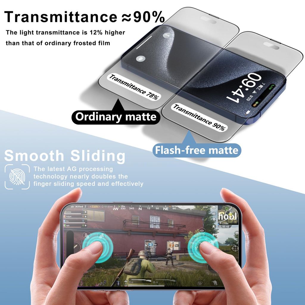 SHANG PIN JIA 2 Pack Matte Screen Protector for iPhone 11 Pro Max and iPhon XS MAX 6.5-Inch Auto Dust Removal, No Bubbles, Tempered Glass Film, Easy Installation