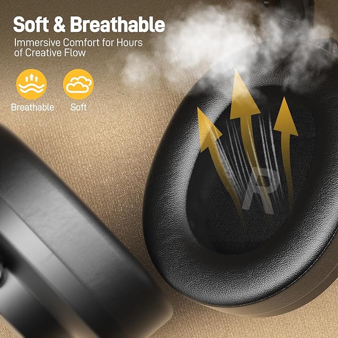 MAONO Studio Monitor Mixing DJ Headphones, 50mm Neodymium Driver Over Ear Wired Headphones with 3.5mm to 6.35mm Jack for Guitar AMP, Piano, Keyboard, Computer, Streaming, Recording, Podcast MH700