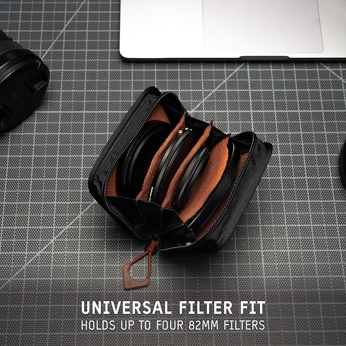WANDRD Lens Filter Case - Store 4 Filters in Your Camera Backpack or Camera Case, Protect Photography Accessories from Scratches, Dust & Impact (Sedona Orange)