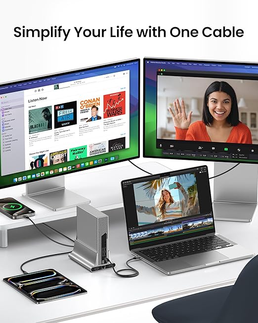 Silkland USB 4 Cable for Thunderbolt 4 Cable 1FT, 40Gbps USB C Data Cable, 240W PD 3.1 Fast Charging, 8K/5K@60Hz, Short USB C Thunderbolt Cable, Compatible for SSD, MacBook, Docking, Hub, iPhone 16/15