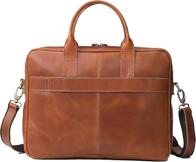 VC VINTAGE COUTURE Leather briefcase bag for men Leather Laptop Bags For Men and Women Travel Messenger Bag