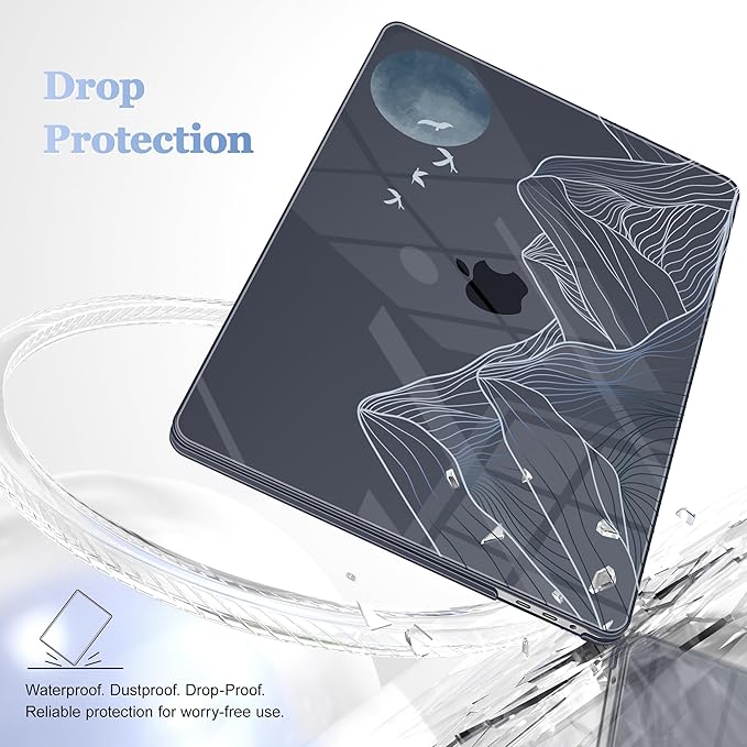 for MacBook Pro 16 inch Case 2019 2020 Release Model A2141, Plastic Hard Shell Cover with Keyboard Cover for MacBook Pro 16 inch with Touch Bar & Touch ID - Abstract Mountain