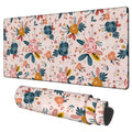 NITAHHHY Gaming Desk Pad Large Extra Length Hand Drawn Floral Mouse Pad Keyboard Laptop Non-Slip Waterproof with Rubber Base Thick Stitched Edge Mouse Mat for Office Home 35.4 x 15.7 Inches