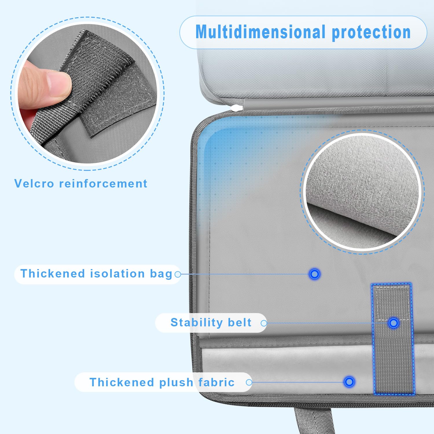 ZINZ Expandable Laptop Case 15.6 Inch Sleeve, Protective Carrying Case Compatible with MacBook Neo 16", MacBook Pro 16"/15.4", Dell XPS 16" and Most 15" 15.6" 16" Notebook，G01DG01