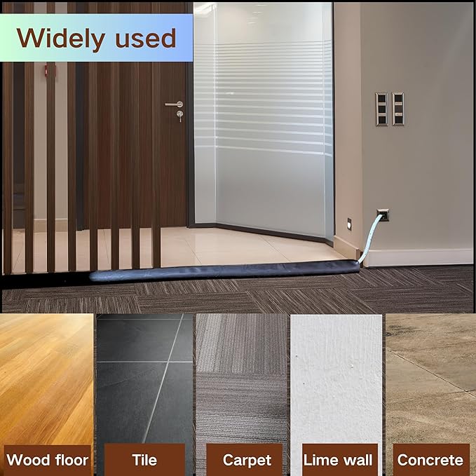 10ft Self Adhesive Floor Cord Cover, Cord Hider Floor, Cable Cavity:0.61"(W) x 0.32"(H),Heavy Duty Cable Protector, Hide Extension Cords, Cable Management Hide Wires on Floor,Walnut Wood