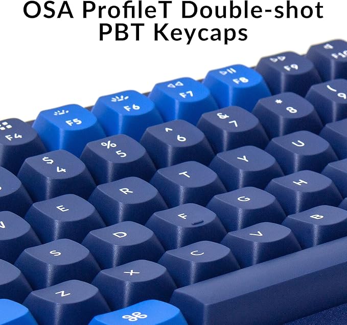Keychron Q5 Wired Custom Mechanical Keyboard Knob Version, 96% Layout QMK/VIA Programmable Macro with Hot-swappable Gateron G Pro Red Switch Double Gasket Compatible with Mac Windows Linux (Blue)