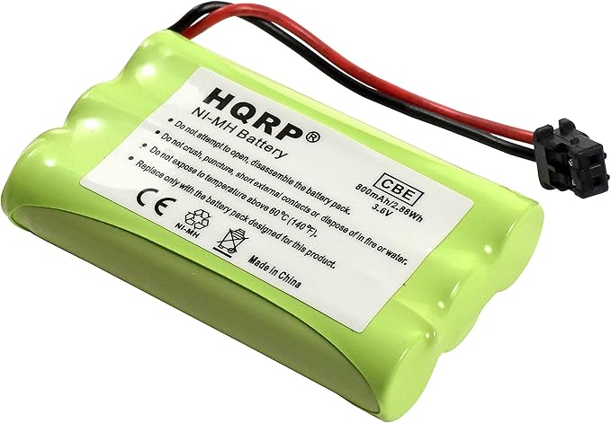 HQRP Cordless Phone Battery Compatible with Uniden PowerMax 5.8GHz 30878864022, Powermax 2.4 GHz, GE TL26402, GP 80AAALH3BMX, 80AAALH3BMZ Replacement