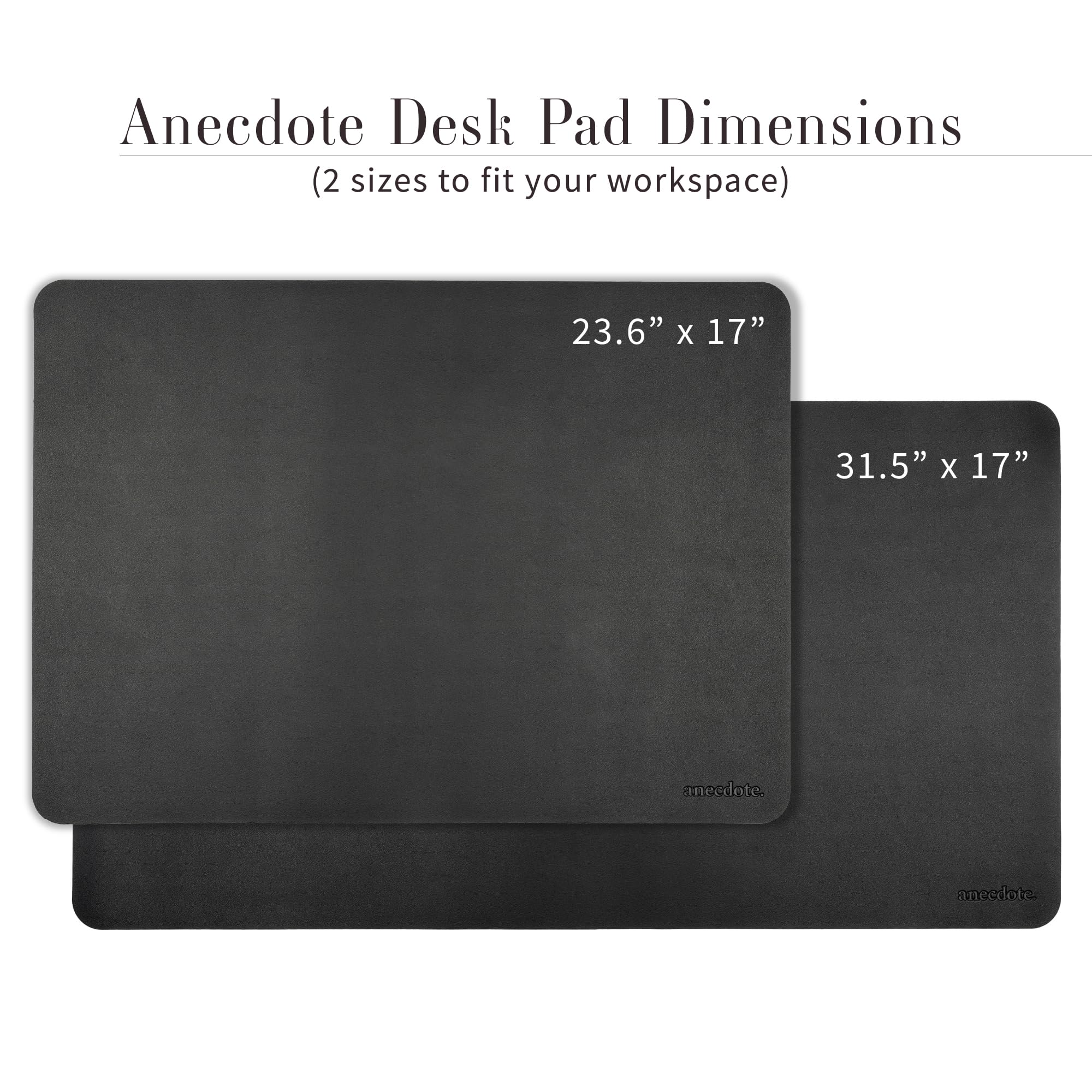 ANECDOTE Vegan Leather Desk Pad - 31.5"x17" Desk Mat for Your Office. This Quality Large Mouse Pad has Chic Elegance, Professional Look & Satisfying Touch - The Perfect Leather Mouse Pad for You!