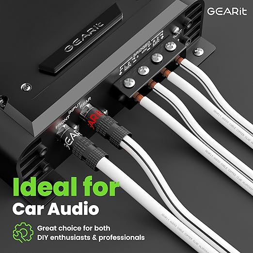 14AWG Speaker Wire, GearIT Pro Series 14 AWG Gauge Speaker Wire Cable (200 Feet / 60.9 Meters) Great Use for Home Theater Speakers and Car Speakers White